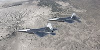 Two F-22 Raptors over New Mexico Fine Art Print