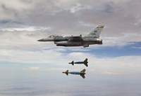 F-16 Fighting Falcon Releases GBU-24 Laser Guided Bombs Fine Art Print