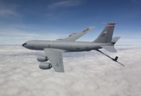 KC-135R Flies over Arizona Fine Art Print