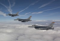 Three F-16's over the Clouds of Arizona Fine Art Print