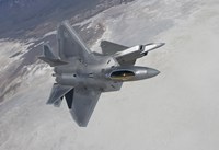 Two F-22 Raptors Maneuver over New Mexico Fine Art Print