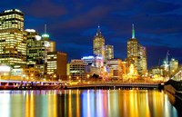 Nighttime View, Melbourne, Australia Fine Art Print