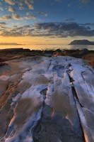 Summer evening looking out over Vagsfjorden, Troms County, Norway Fine Art Print