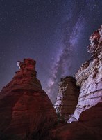Milky Way  above the Wedding Party Rock Formation, Oklahoma by John Davis - various sizes