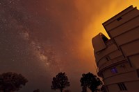 Milky Way Appears through Smoke over the McDonald Observatory Fine Art Print
