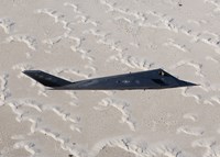 F-117 Nighthawk Flies over White Sands National Monument, New Mexico Fine Art Print