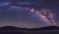 Milky Way Rises the McDonald Observatory near Fort Davis, Texas Fine Art Print