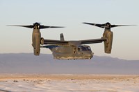 A CV-22 Osprey Flies in Helicopter Mode Fine Art Print