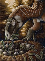Plateosaurus Dinosaur Nest Fine Art Print