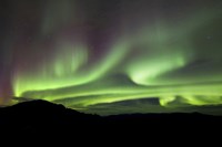 Aurora Borealis over Gray Peak, Whitehorse, Yukon Canada Fine Art Print