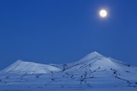 Full moon over Ogilvie Mountains Fine Art Print