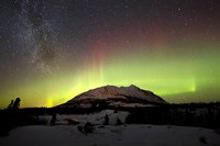 Aurora Borealis and Milky Way over Carcross Desert, Canada Fine Art Print