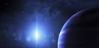 Star Glows on a Nearby Gas Giant Fine Art Print