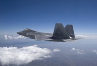 An F-22 Raptor Flies Around Southern New Mexico Fine Art Print