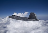 An F-22 Raptor over New Mexico Fine Art Print