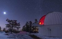 Moonlight Illuminates the Schulman Telescope on Mount Lemmon Fine Art Print