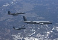 Two F-15 Eagles Refueling Fine Art Print