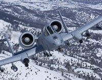 A-10C Thunderbolt  Flies over Snowy Idaho Fine Art Print