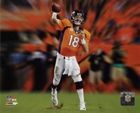 Peyton Manning Motion Blast Fine Art Print
