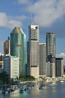 Central business district viewed from Kangaroo Point, Brisbane, Queensland Fine Art Print