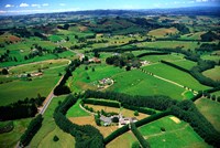 Farmland, Brookby, South Auckland, New Zealand Fine Art Print