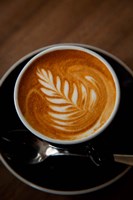 Latte at Havana Coffee Works, Wellington, North Island, New Zealand Fine Art Print