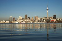 Auckland CBD skyline, North Island, New Zealand Fine Art Print