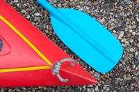 Detail of Red Kayak and Blue Paddle Fine Art Print