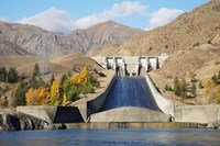 Lake Aviemore, Benmore Dam, South Island, New Zealand Fine Art Print