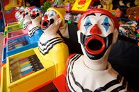Laughing Clowns Side-Show, Rotorua, Bay of Plenty, North Island, New Zealand Fine Art Print
