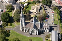 Aerial view of First Church, Dunedin, New Zealand Fine Art Print