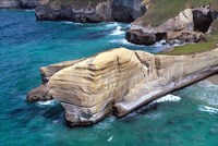 Cliffs at Tunnel Beach, Dunedin, New Zealand Fine Art Print