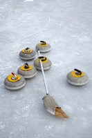 Curling Stones, Idaburn Dam, South Island, New Zealand Fine Art Print
