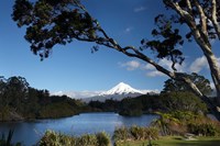 Lake Mangamahoe, Mt Taranaki, North Island, New Zealand Fine Art Print