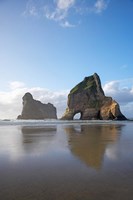 Rock Formation, Archway Island, South Island, New Zealand (vertical) Fine Art Print
