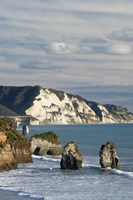 Three Sisters, White Cliffs, North Island, New Zealand Fine Art Print
