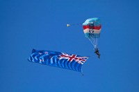 RNZAF Sky Diving, New Zealand flag, Warbirds over Wanaka, South Island New Zealand by David Wall - various sizes