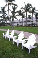 Adirondack Chairs, Ocean Club in Paradise, Atlantis Resort, Bahamas Fine Art Print