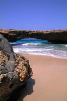 Natural Beach Bridge, Aruba, Caribbean Fine Art Print