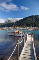 Jetty, Queenstown Bay, Queenstown, South Island, New Zealand Fine Art Print