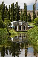 The shed and pond, Northburn Vineyard, Central Otago, South Island, New Zealand by David Wall - various sizes