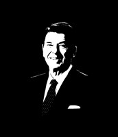 Vector Portrait of President Ronald Reagan Fine Art Print