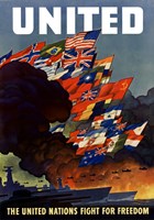 United (War Propoganda Poster) Fine Art Print