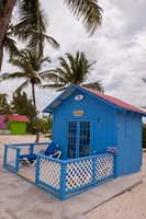 Bahamas, Eleuthera, Princess Cays, beach bungalow Fine Art Print