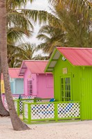 Beach bungalow, Princess Cays, Eleuthera, Bahamas Fine Art Print