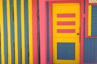 Colorful Doorway, New Providence Island, Bahamas, Caribbean Fine Art Print