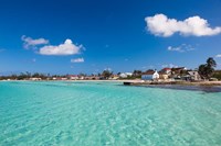 Bahamas, Eleuthera Island, Tarpum Bay, town beach Fine Art Print