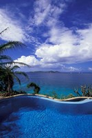 BVI, Virgin Gorda, Little Dix Bay, Resort, poolside Fine Art Print