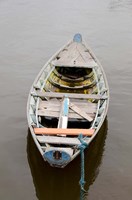 Lone wooden boat, Santarem, Rio Tapajos, Brazil, Amazon Fine Art Print