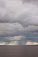 Brazil, Amazon River Rainstorm during the wet season in the Amazon Fine Art Print